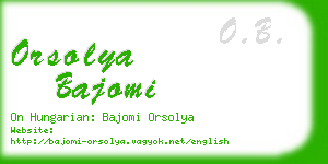 orsolya bajomi business card